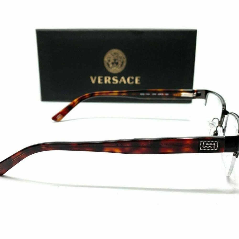 Sale! Versace Brown Rectangular 53mm Men's Glasses - Picture 3 of 4